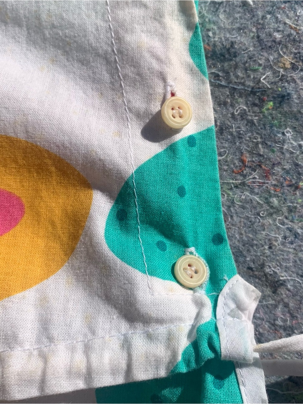 Designer Grey Ant cotton pinafore apron style top w/ a colorful animal print - Picture 7 of 16